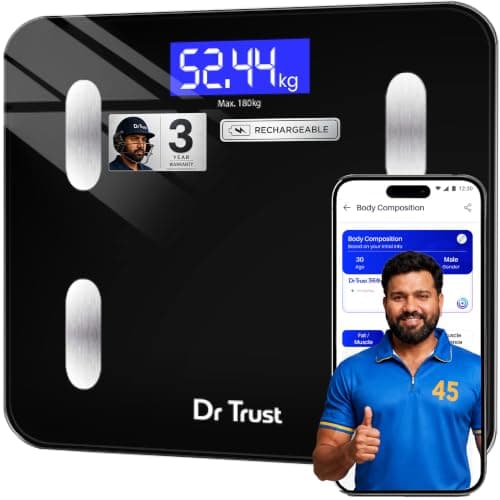 Dr Trust USA 509 Digital BMI Body Fat Analyzer (Rechargeable, Bluetooth App)