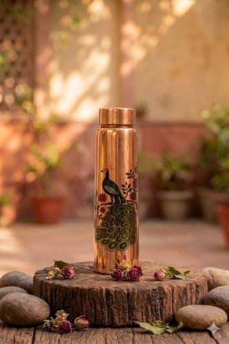 Mittified Pure Copper Peacock Bottle 1000ml