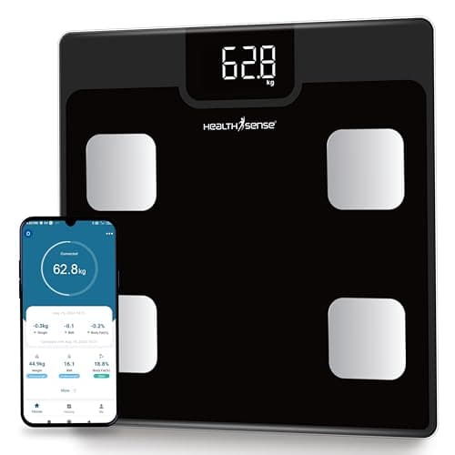 HealthSense BS161 Bluetooth BMI Smart Scale (12 Body Parameters, 150 kg)