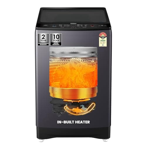 Haier 10.5 Kg 5 Star Inbuilt Butterfly Heater Oceanus Wave Drum Fully Automatic Top Load (HWM105-H688BK)