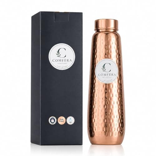 COMFERA Hammered Pure Copper Bottle 950ml