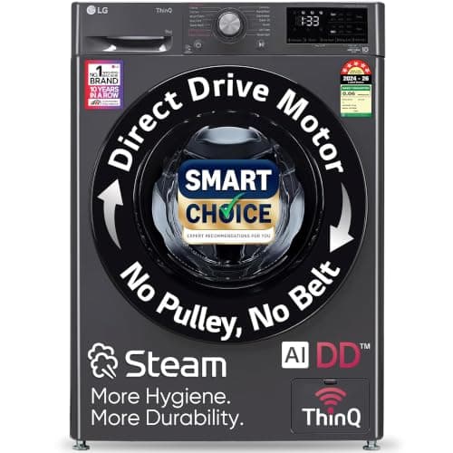 LG 9 Kg 5 Star AI Direct Drive Steam Front Load (FHP1209Z5M)