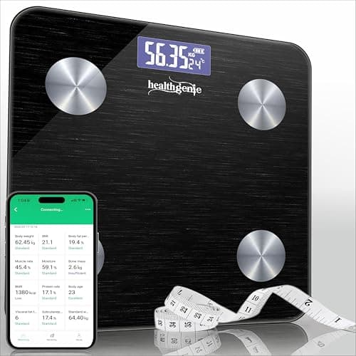 Healthgenie Advanced BMI Weight Machine & Body Fat Analyzer (18 Metrics)