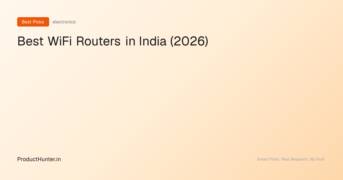 Best WiFi Routers in India (2026)