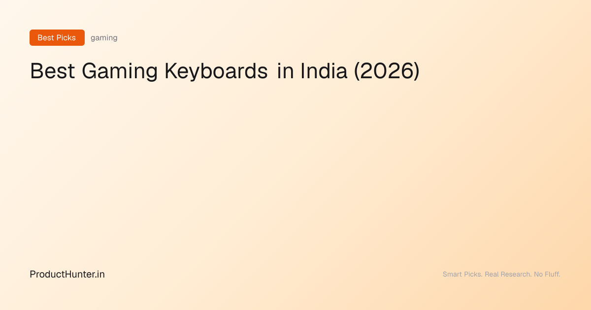 Best Gaming Keyboards in India (2026)